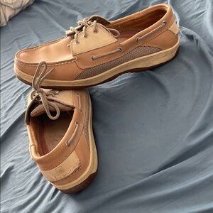 Sperry Men's Brown and Cream Boat Shoes